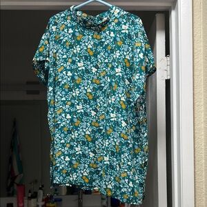 Ann Taylor Floral Teel Women’s Blouse